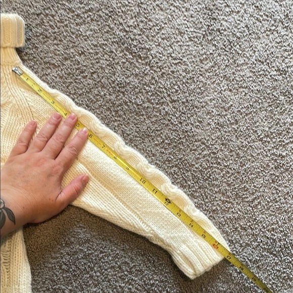 Charabia Cream Cable Knit Wool Blend Turtleneck Sweater | 6A NWT - Picture 6 of 8